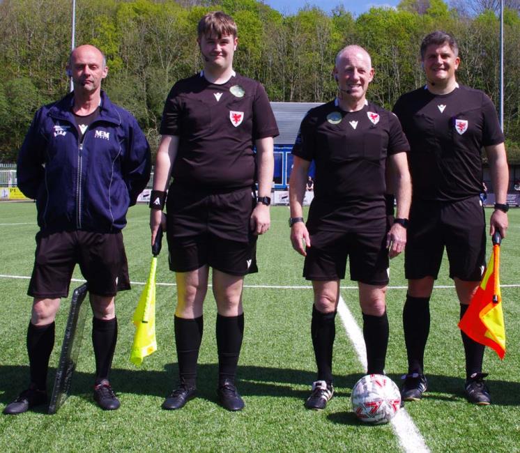 Match Officials - Alan Boswell, Ioan Nevatte, Tudor Walters and Stefan Jenkins